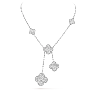 VCA Full Pave Diamond Necklace - White Gold