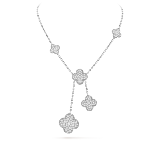 VCA Full Pave Diamond Necklace - White Gold