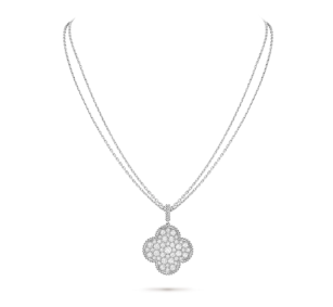 VCA Full Pave Diamond26mm Necklace - White Gold