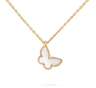 VCA Mini Single Motif Necklace - Yellow Gold