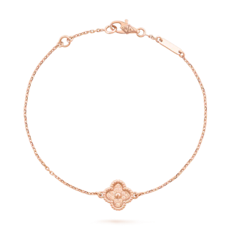 VCA Mini Single Motif Bracelet - Yellow Gold / Rose Gold / White Gold