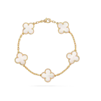 VCA Mother Of Pearl Five Motif Bracelet - Yellow Gold / Rose Gold / White Gold