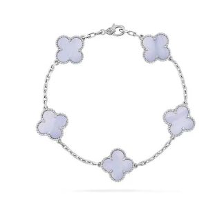 VCA Five Motif Bracelet - White Gold