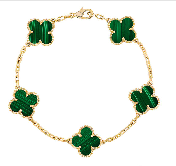 VCA Malachite Crystal Five Motif Wrist Accessory - Warm Tone / Rose Tone