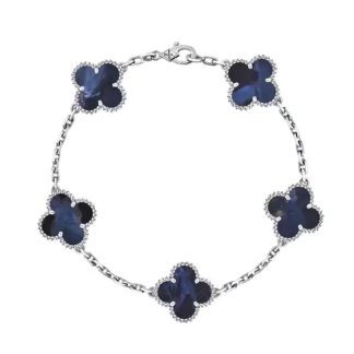 VCA Five Motif Bracelet - White Gold