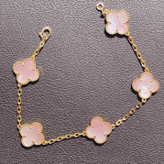 VCA Mother Of Pearl Five Motif Bracelet - Yellow Gold / Rose Gold