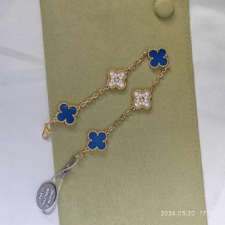 VCA Five Motif Diamond Bracelet - Yellow Gold