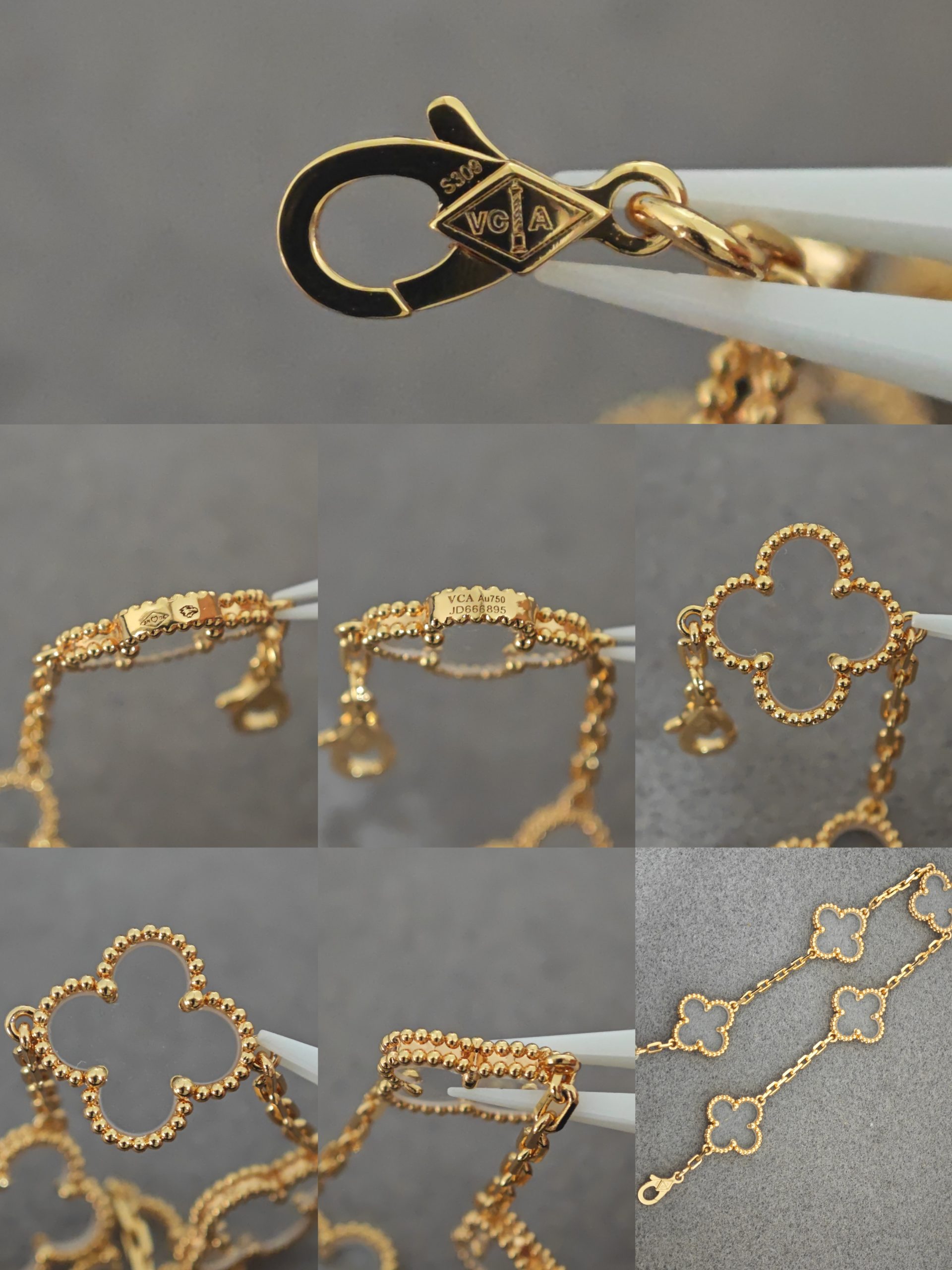 VCA Five Motif Bracelet - Yellow Gold