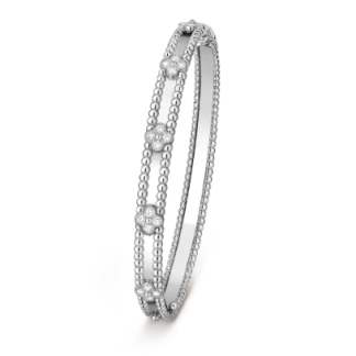 VCA Narrow Full Pave Diamond Bangle - Yellow Gold / Rose Gold / White Gold