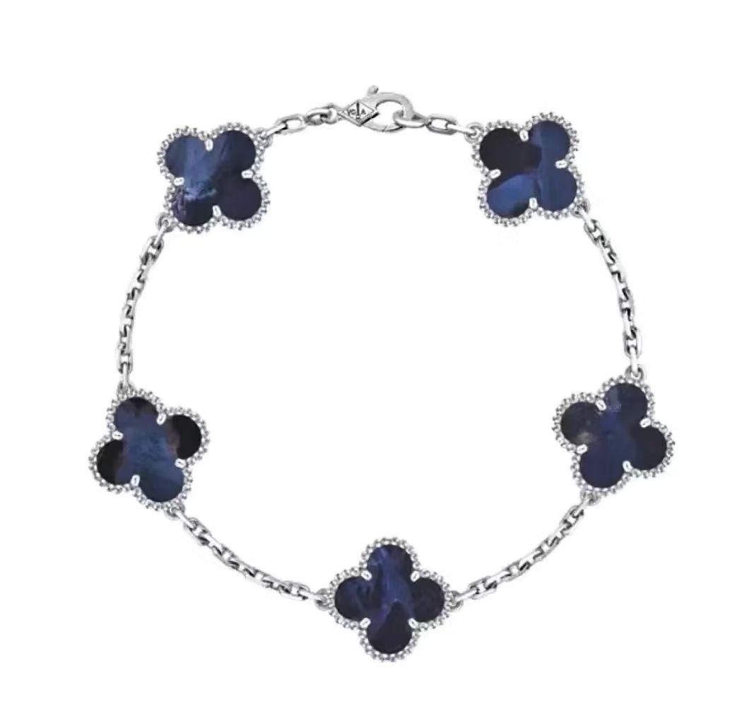 VCA Five Motif Bracelet - White Gold