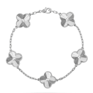 VCA Five Motif Bracelet - White Gold