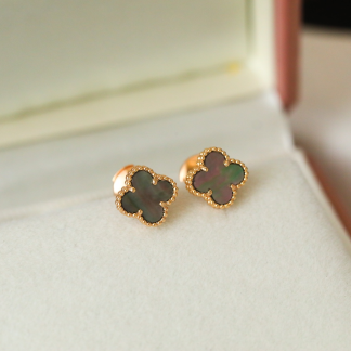 VCA Mini Stud Earrings Mother Of Pearl Stud Earrings - Rose Gold