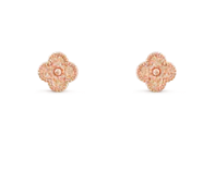 VCA Mini Stud Earrings - Yellow Gold / Rose Gold