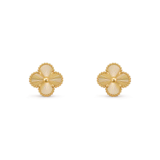 VCA 15MMMedium Stud Earrings - Yellow Gold / White Gold