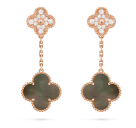VCA Full Pave Diamond Mother Of Pearl - Rose Gold
