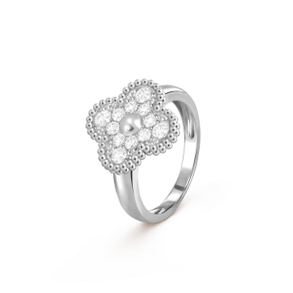VCA Full Pave Diamond Ring - Yellow Gold / Rose Gold / White Gold