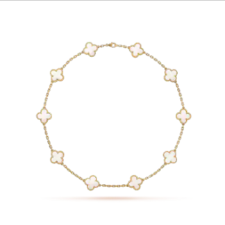 VCA Ten Motif Mother Of Pearl Necklace - Yellow Gold / Rose Gold / White Gold