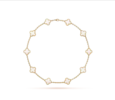 VCA Ten Motif Mother Of Pearl Necklace - Yellow Gold / Rose Gold / White Gold