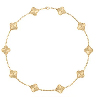 VCA Ten Motif Necklace - Yellow Gold—white Gold