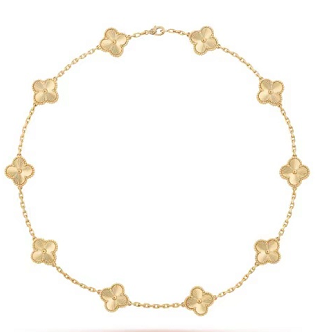 VCA Ten Motif Necklace - Yellow Gold—white Gold
