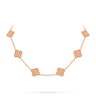 VCA Ten Motif Necklace - Rose Gold（）