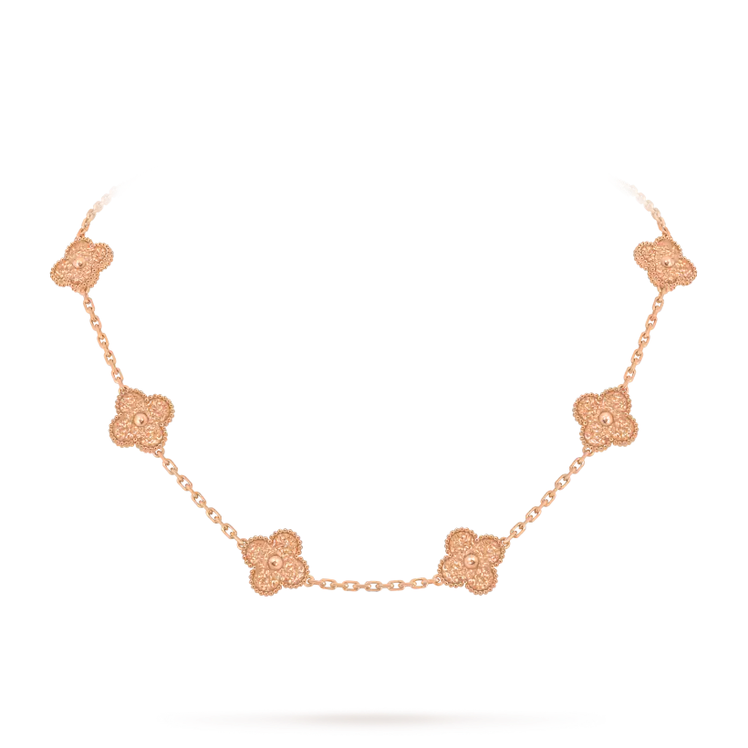 VCA Ten Motif Necklace - Rose Gold()