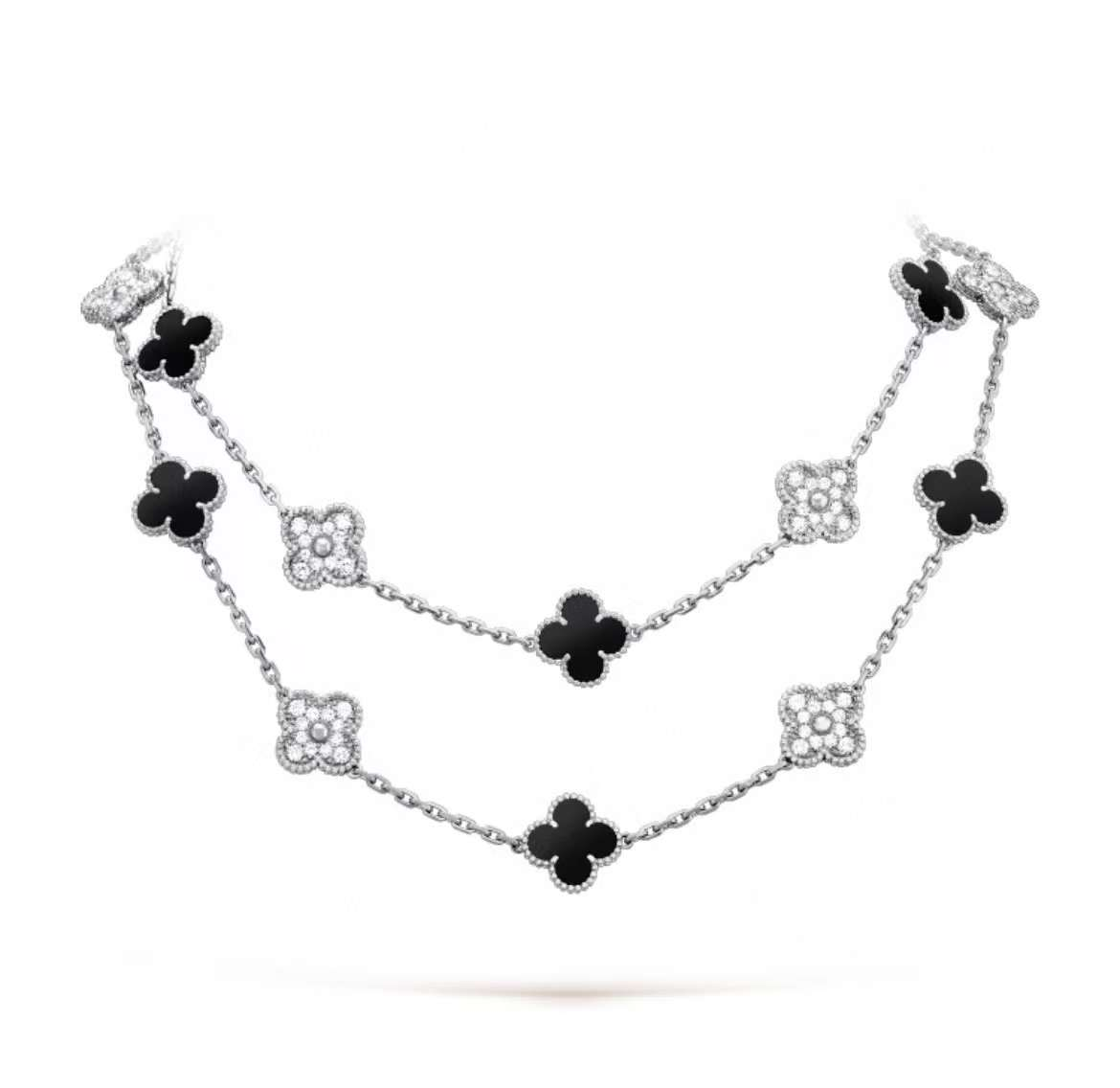 VCA Ten Motif Diamond Necklace - White Gold