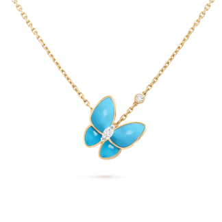 VCA Two Butterfly Necklace - Yellow Gold