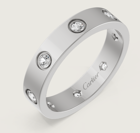 C Love Crystal Narrow Hand Accessory - Light Tone Rose Tone Warm Tone