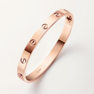 C Wide Plain Bangle - White Gold Rose Gold Yellow Gold