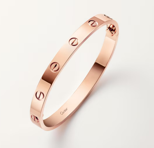 C Wide Plain Bangle - White Gold Rose Gold Yellow Gold