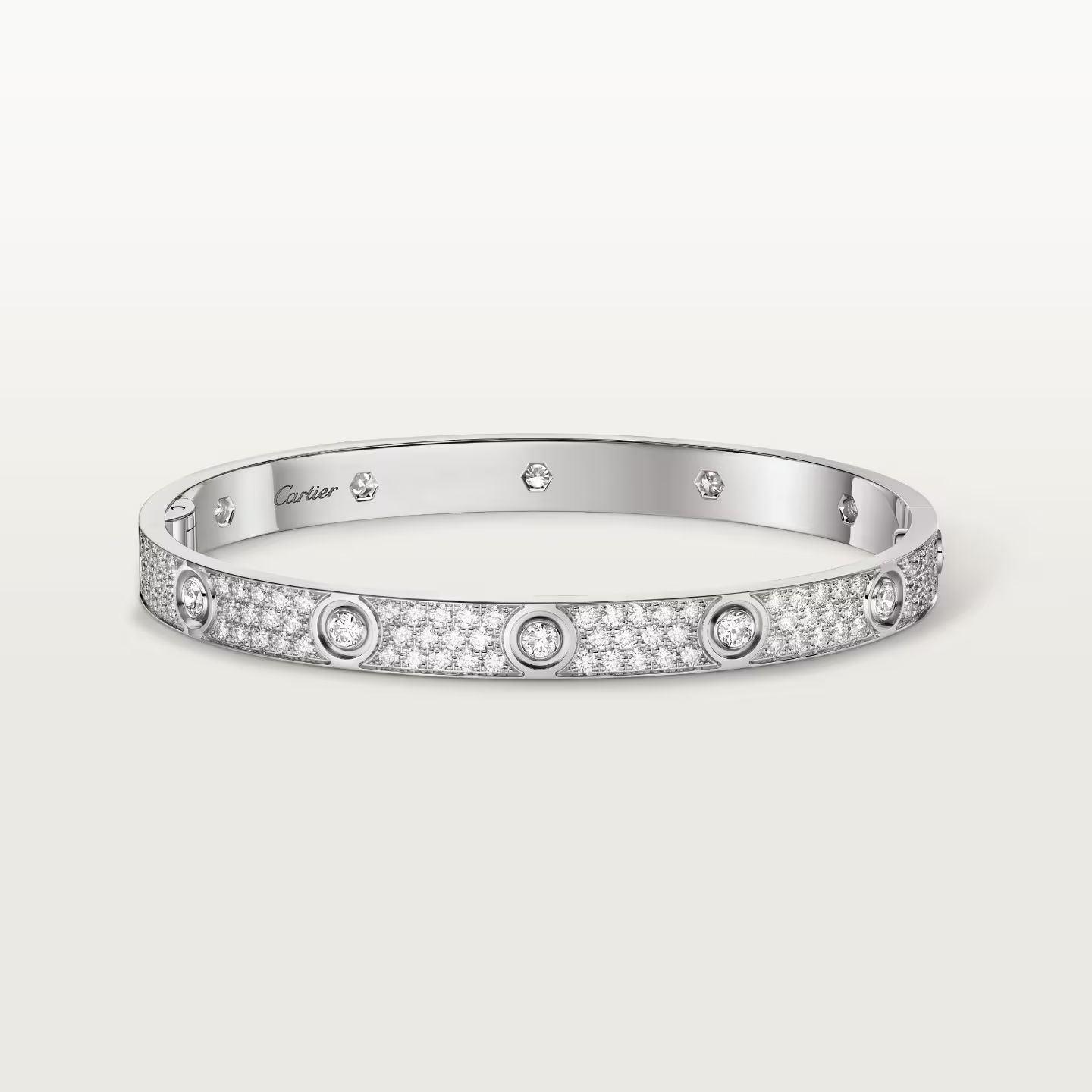C Diamond Bangle - Rose Gold