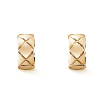 CH Coco Plain Earrings - White Gold Rose Gold Yellow Gold