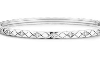 CH Crush Diamond Bangle (CNC++) - White Gold Rose Gold Yellow Gold