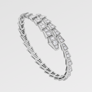 BVL Full Pave Diamond Bangle - White Gold Rose Gold Yellow Gold