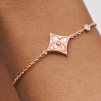 LV LVMother Of Pearl Single Motif Bracelet - Rose Gold