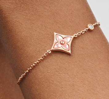 LV LVMother Of Pearl Single Motif Bracelet - Rose Gold