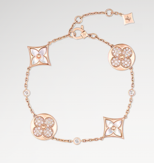 LV LVMother Of Pearl Crystal Wrist Accessory - Rose Tone