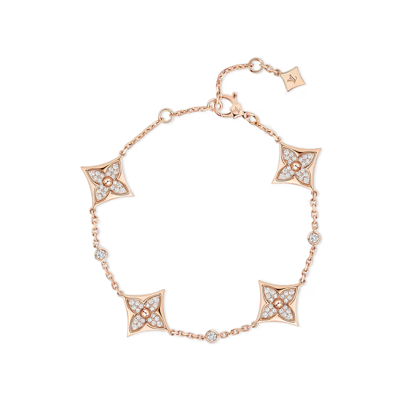 LV LVFull Pave Diamond Bracelet - Rose Gold