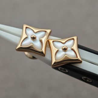 LV LVMother Of Pearl Stud Earrings - Rose Gold
