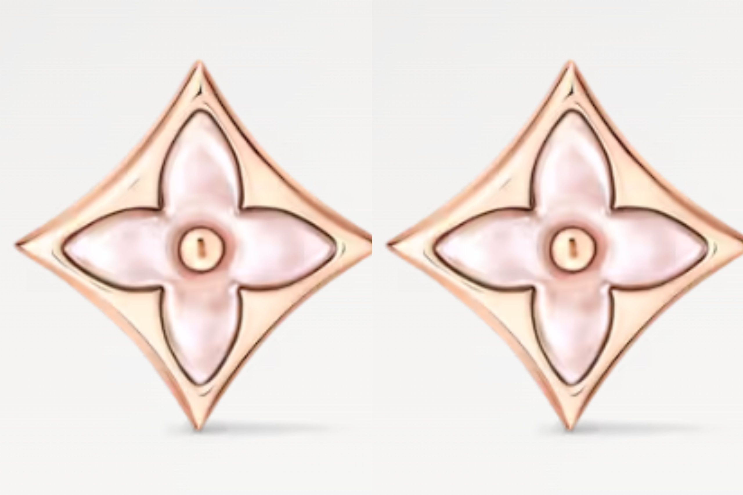 LV LVMother Of Pearl Stud Earrings - Rose Gold