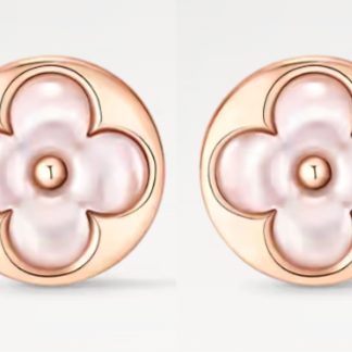 LV LVMother Of Pearl Stud Earrings - Rose Gold