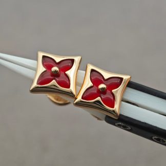 LV LVCarnelian Stud Earrings - Rose Gold
