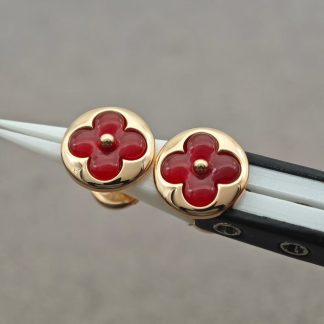 LV LVCarnelian Stud Earrings - Rose Gold