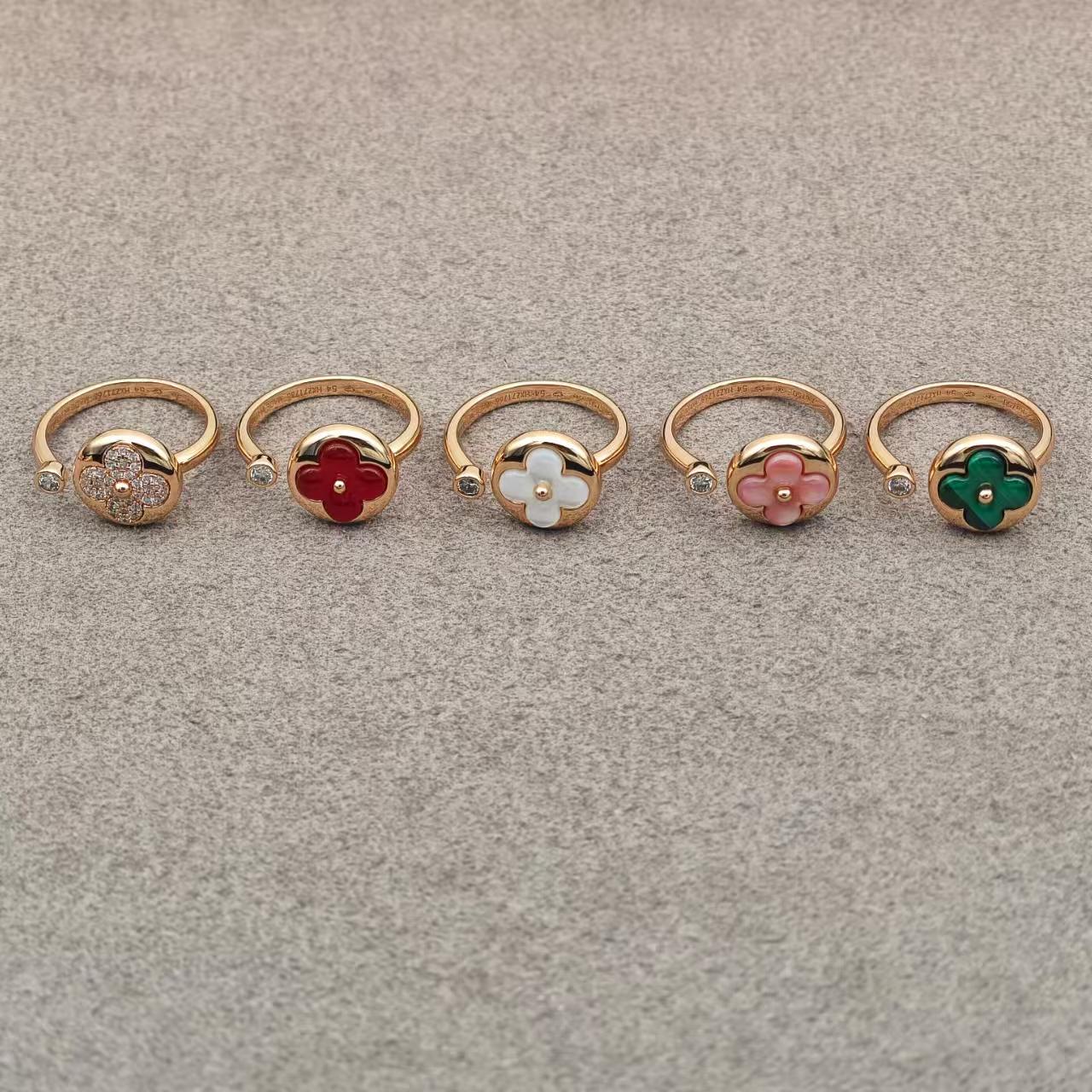 LV Full Pave Diamond Ring - Rose Gold
