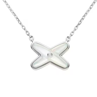 CHA Mother Of Pearl Necklace - White Gold