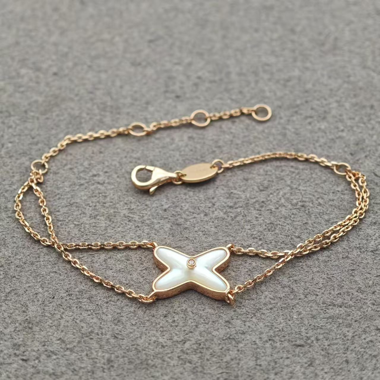 CHA Mother Of Pearl Wrist Accessory - Rose Tone