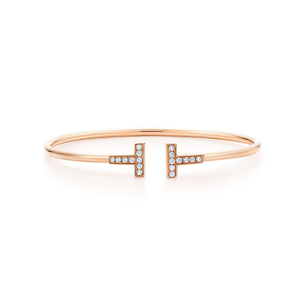 TCO T Diamond Bangle - Rose Gold